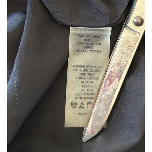 black floral Dress midi Tropical sheer long sleeve MSRP $128 Wedding Guest 8 - Picture 5 of 14